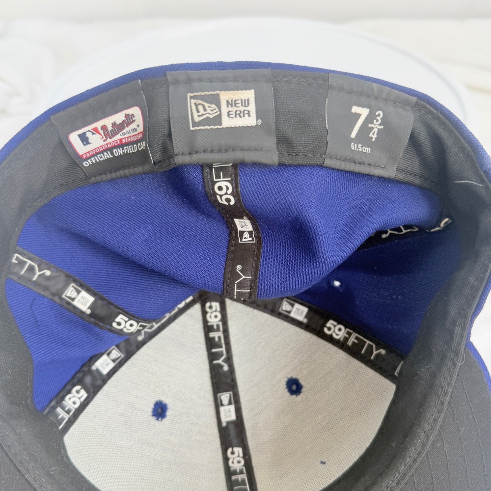 New Era 59FIFTY LA Dodgers Hat Mens 7 3/4 Blue Excellent Fitted MLB Cap - Picture 6 of 8